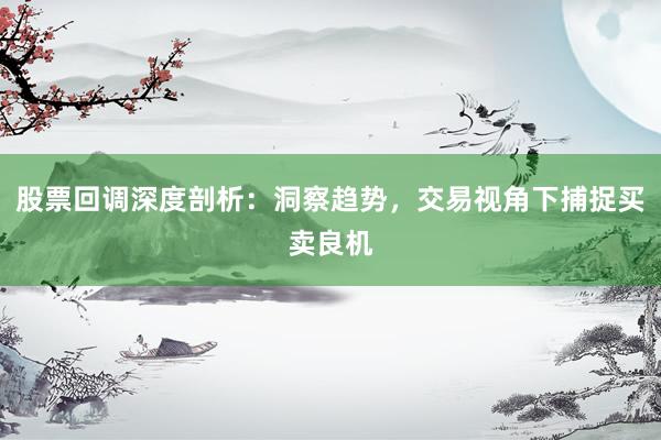 股票回调深度剖析：洞察趋势，交易视角下捕捉买卖良机