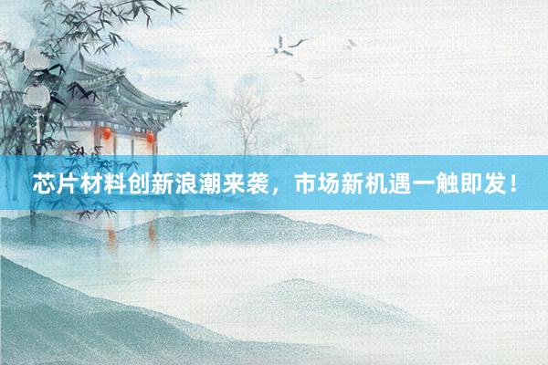 芯片材料创新浪潮来袭，市场新机遇一触即发！